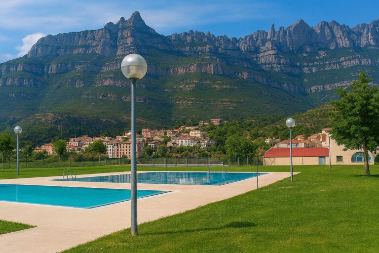 Disfrutar de la piscina municipal de Monistrol de Montserrat (verano)